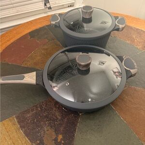 Non-Brand Gray Ceramic Nonstick Cookware Set - 2-Piece (Gray)